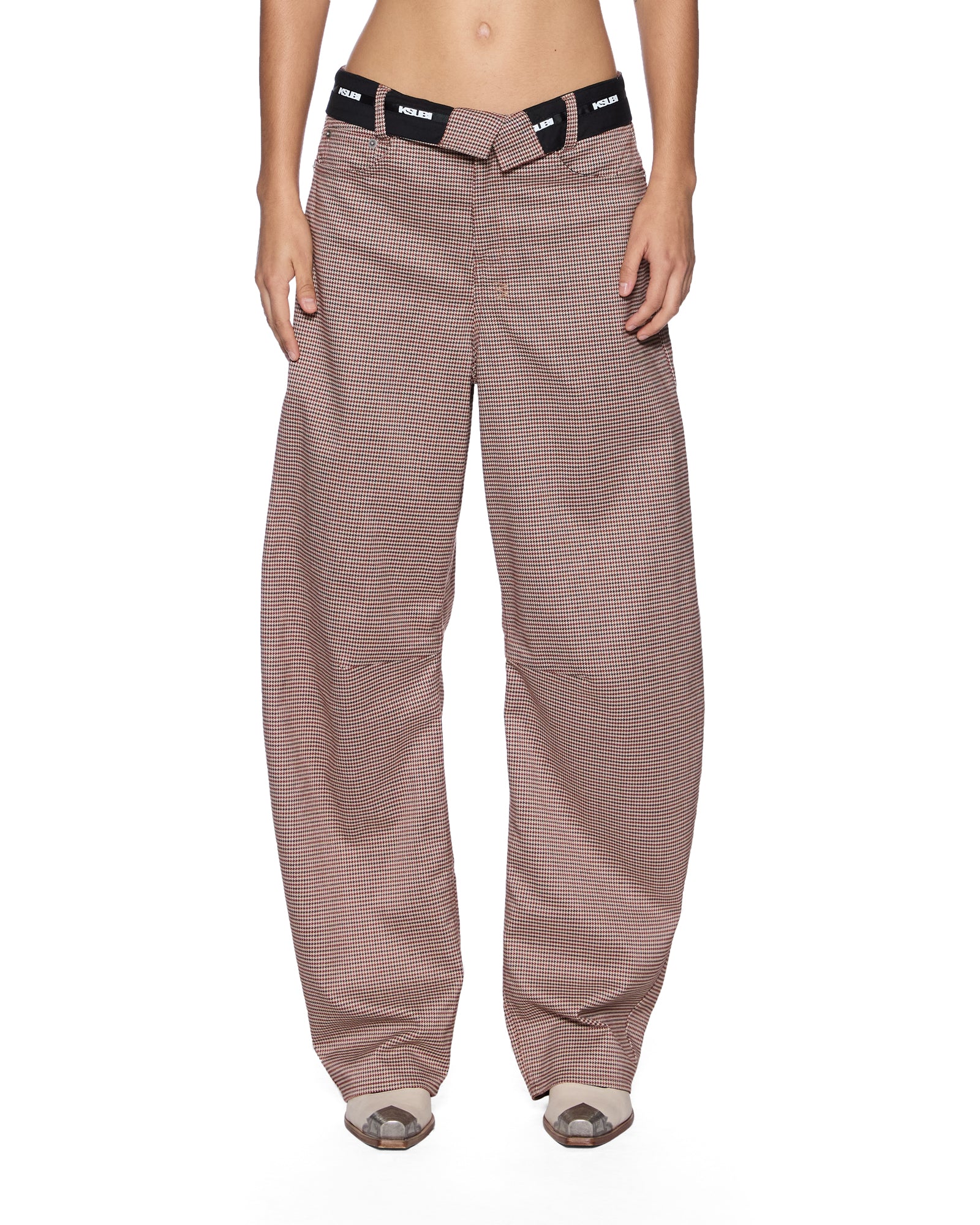 ksubi バラクラバ Womens Barrel Trouser Flip Houndstooth Pants | Ksubi ++