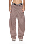 BARREL TROUSER FLIP HOUNDSTOOTH