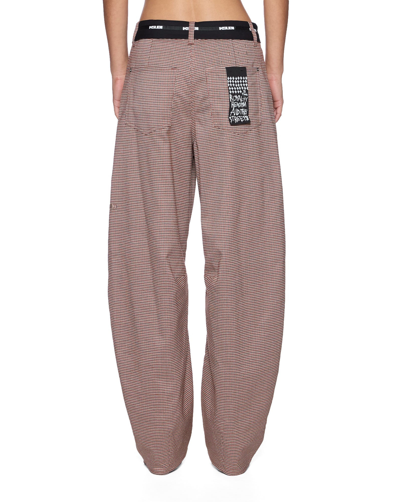 Womens Barrel Trouser Flip Houndstooth Pants | Ksubi ++