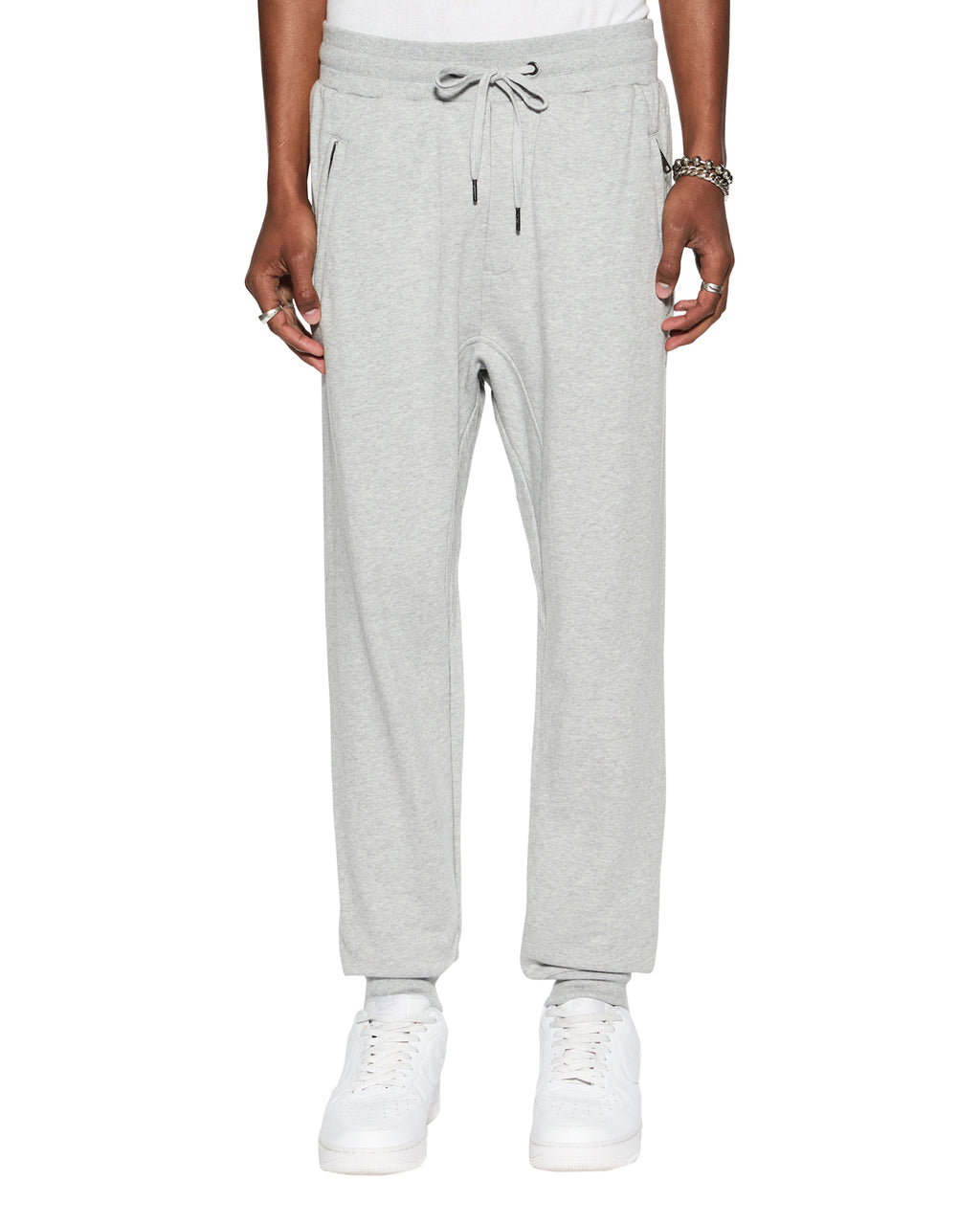 Mens 4 X 4 Trak Grey Marle Slim Pants - Grey