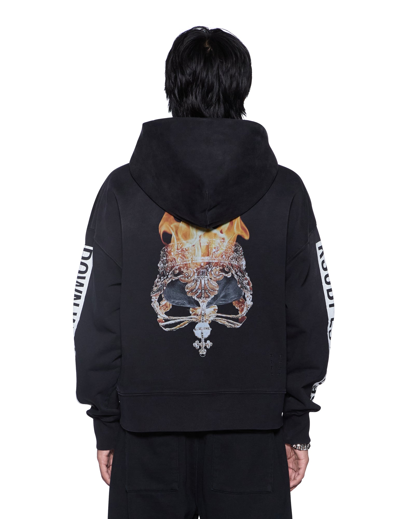 Mens Kings Halen Zip Hoodie Black Fade Fleece | Ksubi ++
