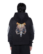 MENS KINGS HALEN ZIP HOODIE BLACK FADE FLEECE