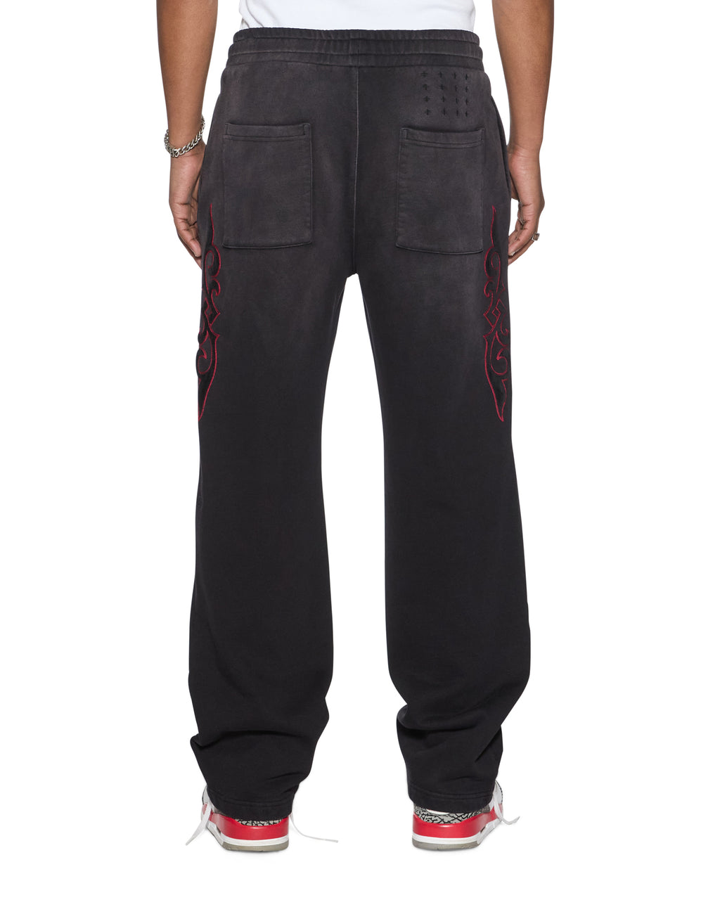 Mens Paise Trak Pant Black Fade Regular Pants - Grey
