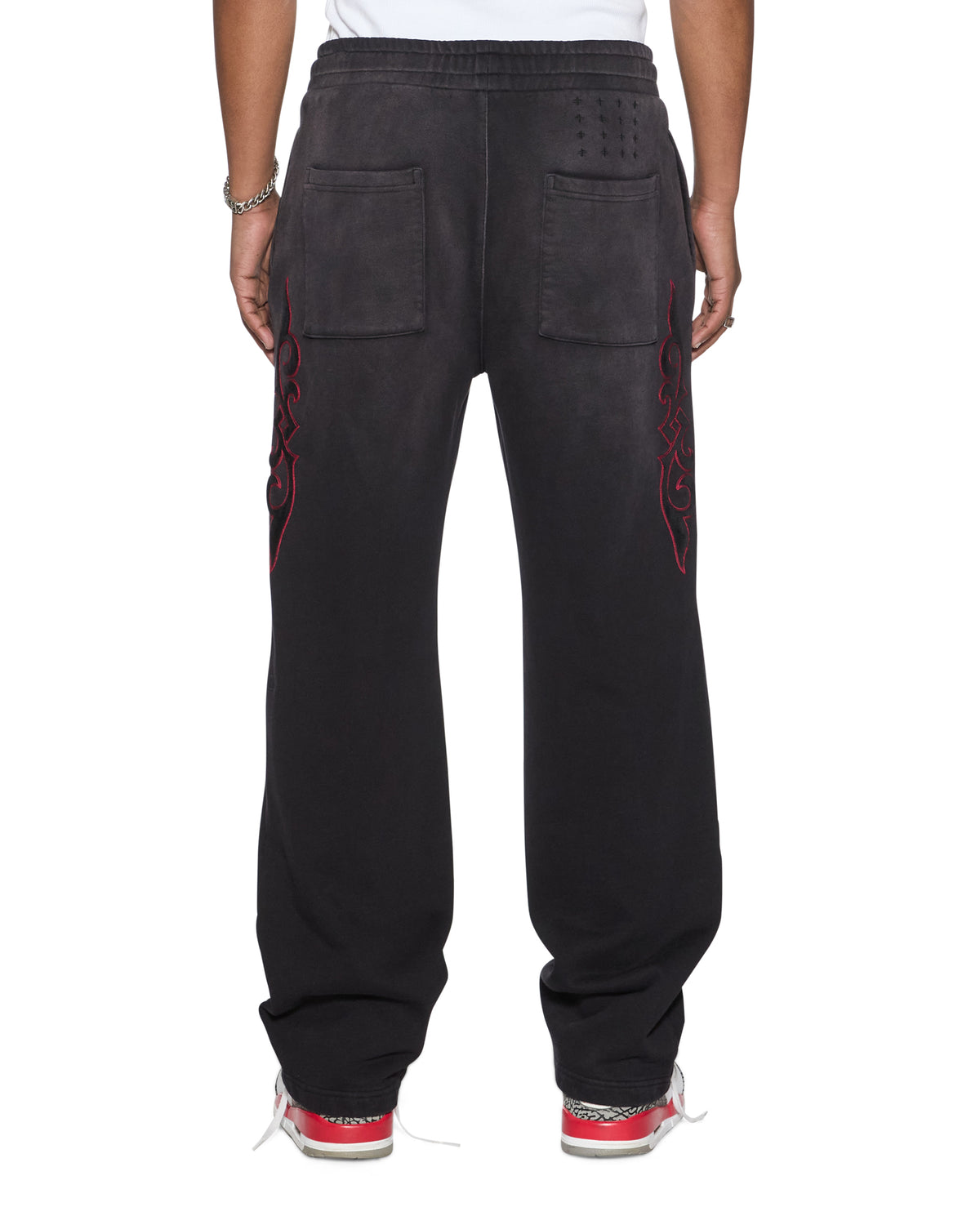 Mens Paise Trak Pant Black Fade Regular Pants - Grey