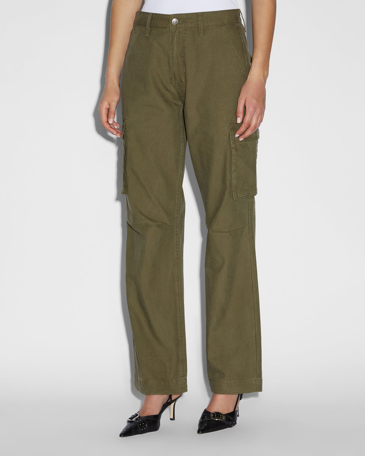 WOMENS SQUAD CARGO KHAKI PANTS