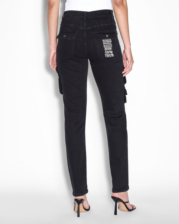 Buy Straight Up Stealth Cargo | Black Denim Cargo | KSUBI Buy Straight Up Stealth Cargo | Black Denim Cargo | KSUBI