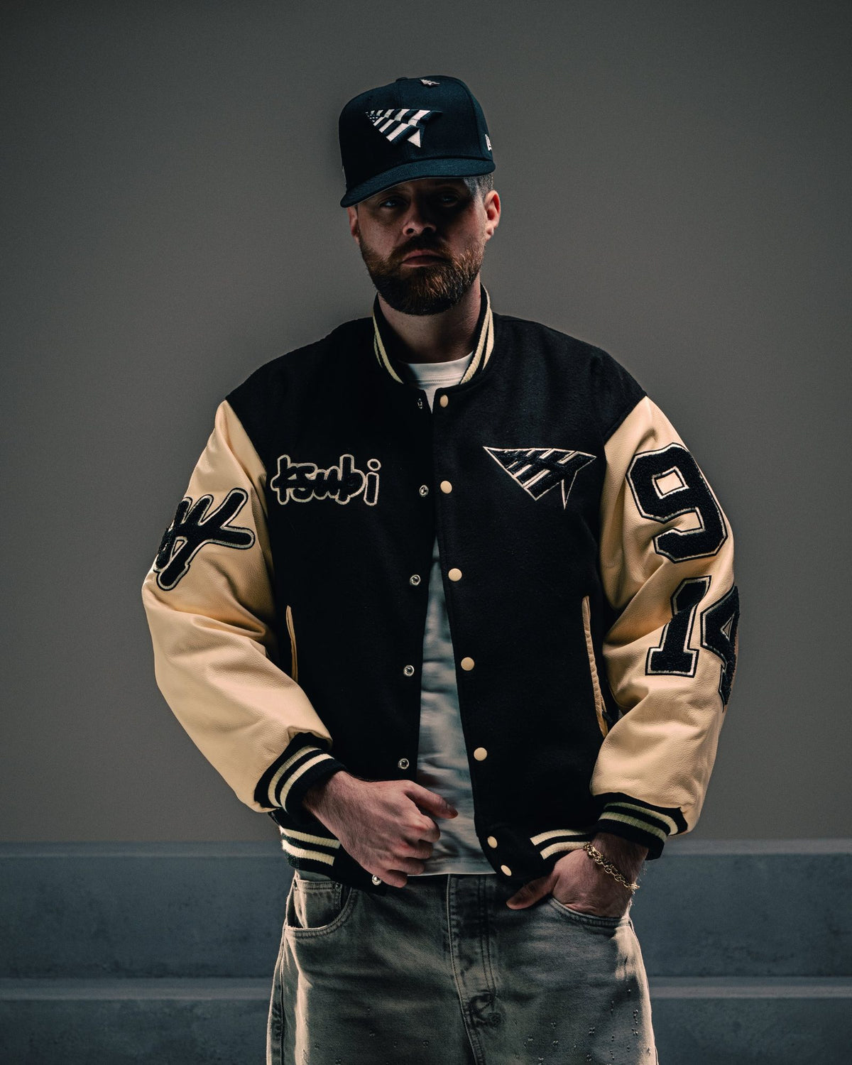 Mens Ksubi X Planes Varsity Jacket Black Jackets - Black