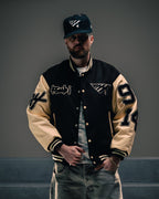 Mens Ksubi X Planes Varsity Jacket Black Jackets - Black