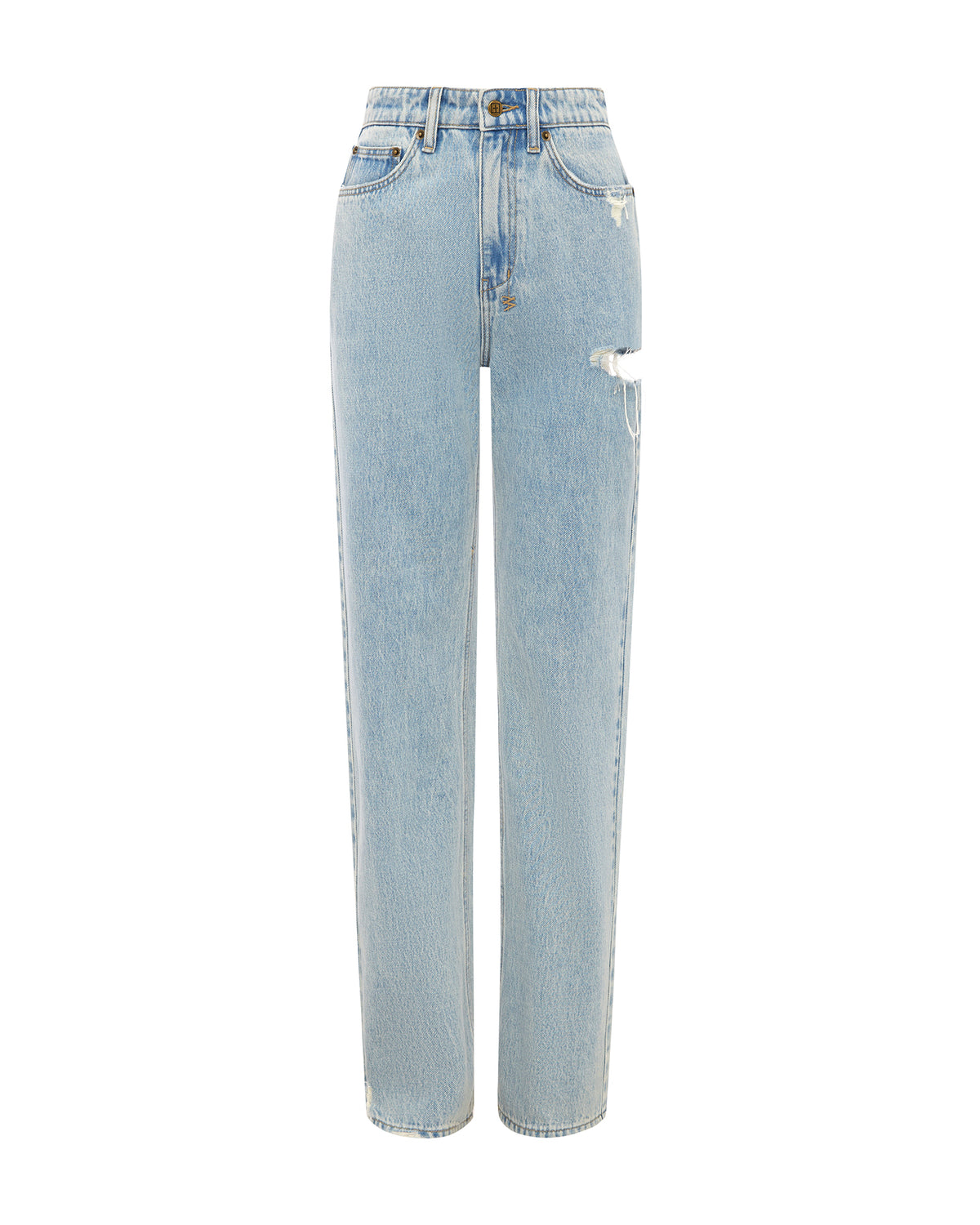Womens Playback Rollin Kut Out Straight Denim Jeans - Denim