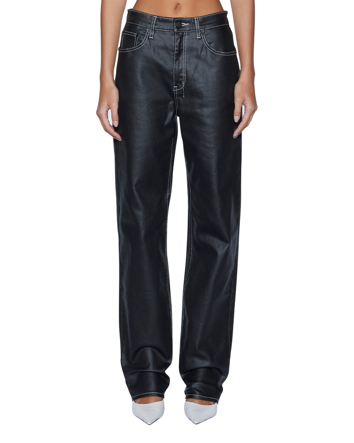 Womens Playback Slicker Straight Denim Jeans - Black