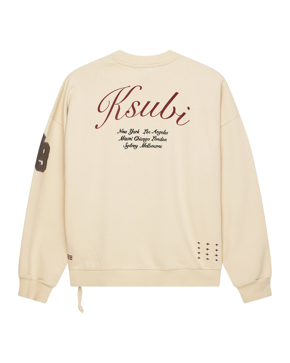 Mens Playoff Ekcess Crew Neck Dusty Desert Oversized Fleece - Tan