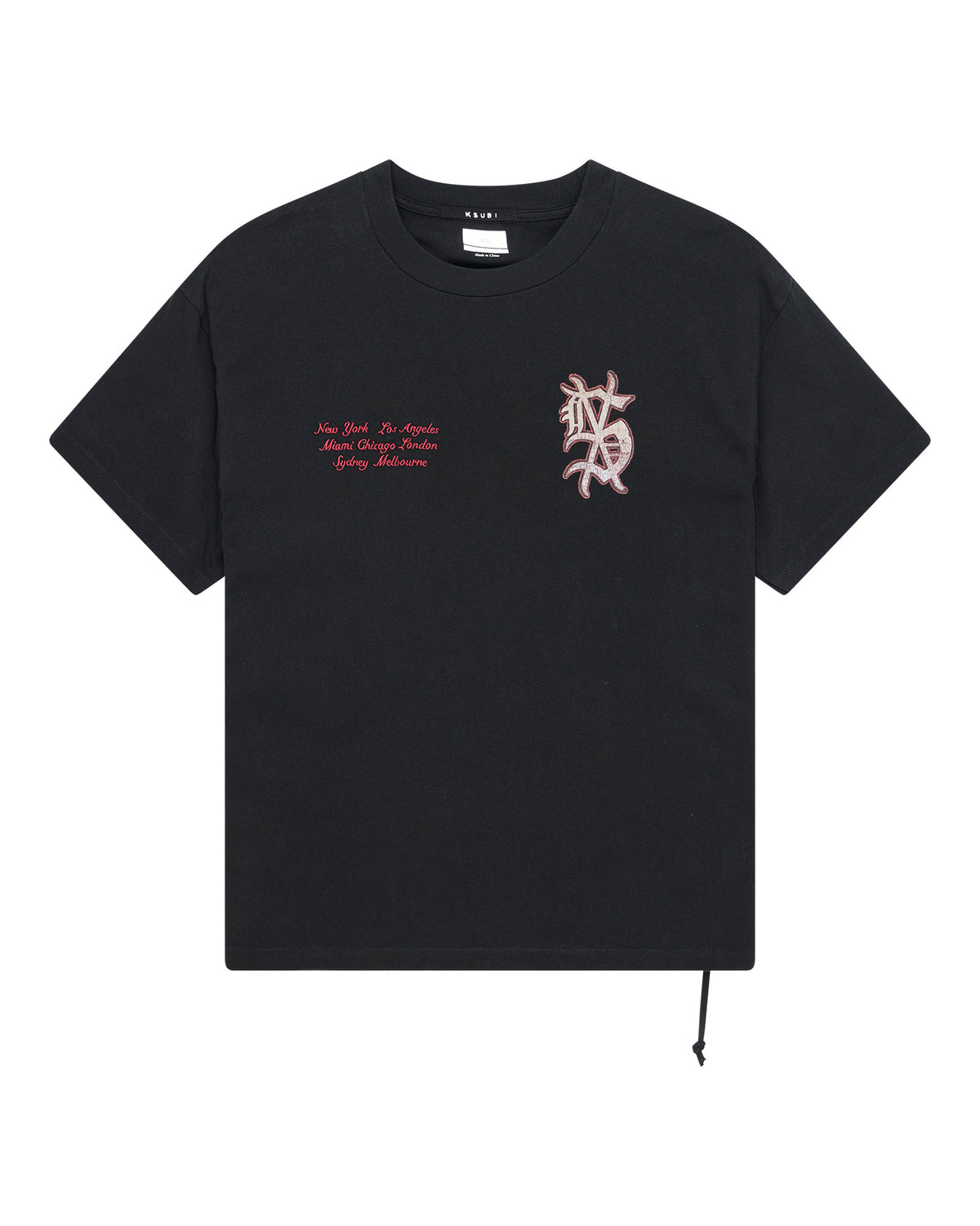 Mens Playoff Ekcess Ss Tee Jet Black Oversized Tees - Black