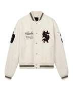 MENS PLAYOFF VARSITY JACKET ECRU JACKETS