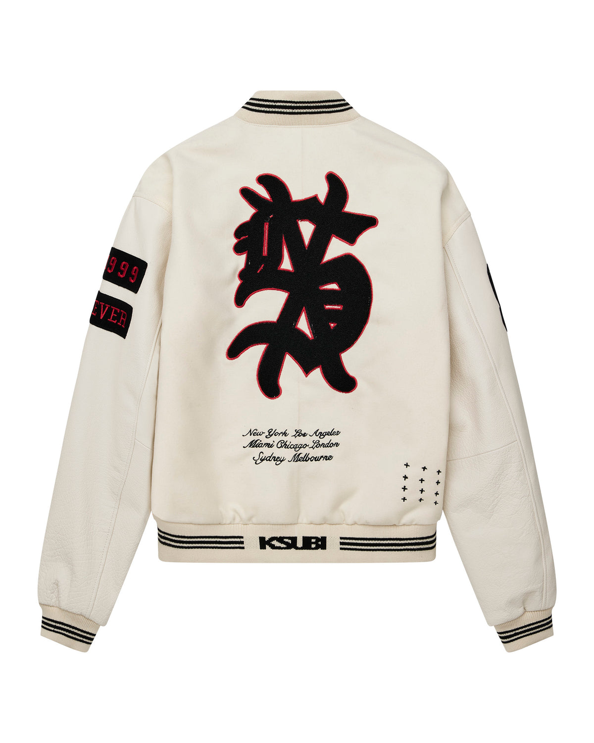 MENS PLAYOFF VARSITY JACKET ECRU JACKETS