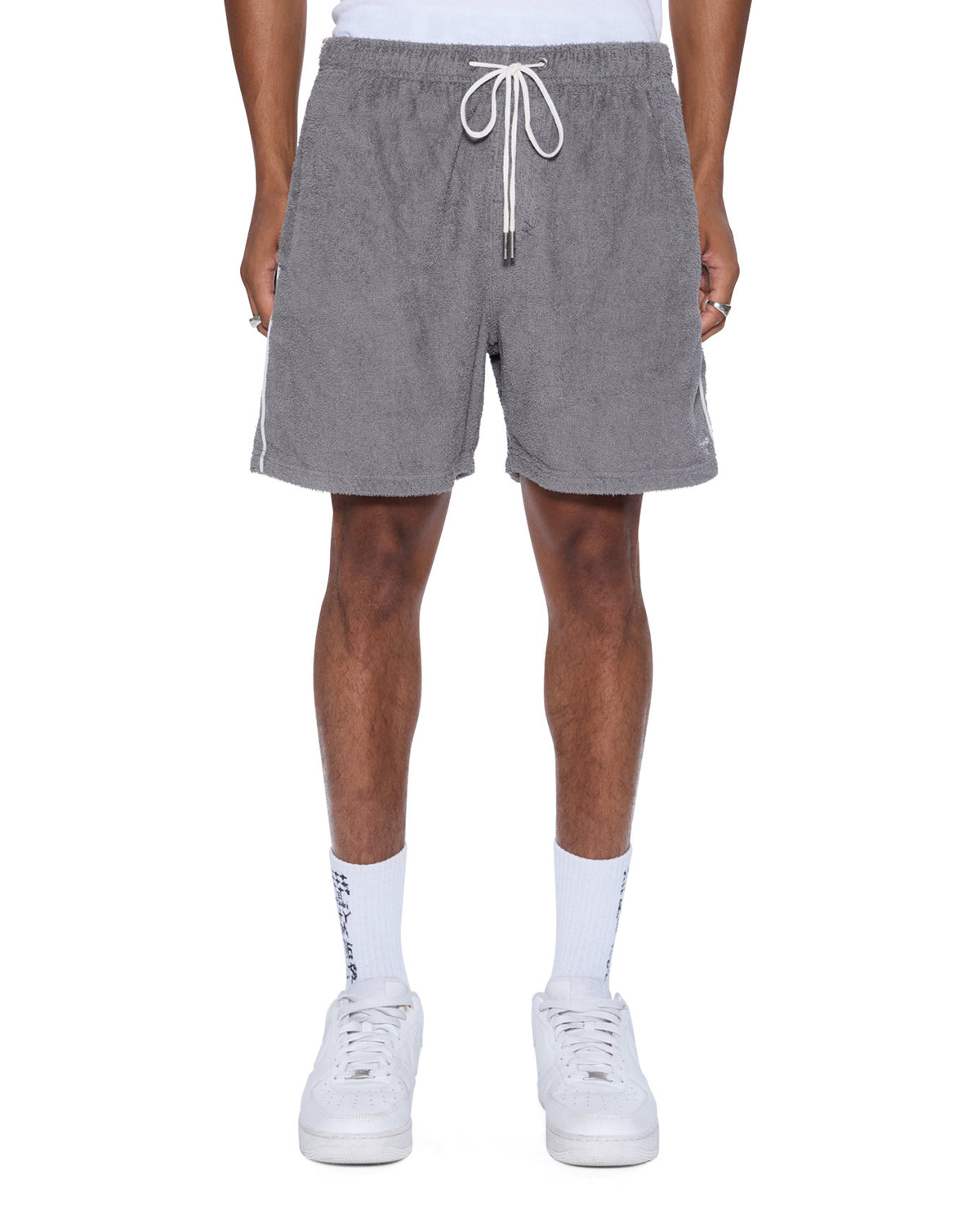 Mens Lounge Short Charcoal Relaxed Walkshorts - Grey