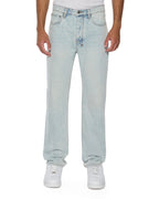 Mens Hazlow Frost Blue Straight Denim Jeans - Denim