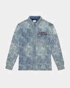 Mens Quilted Ls Shirt K9 Stoned Regular Shirts - Denim