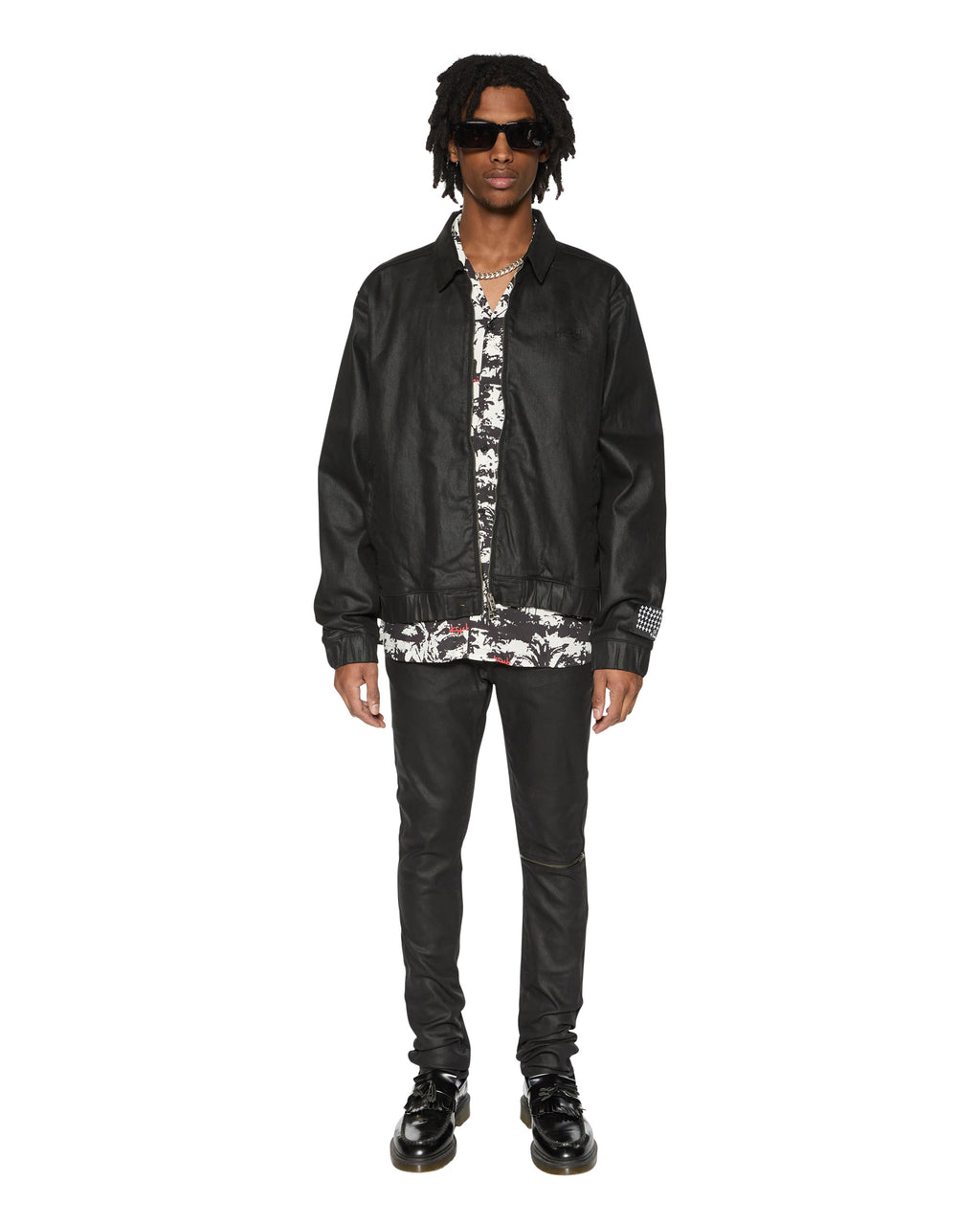 Mens Raider Harrington Waxed Black Regular Jackets - Black