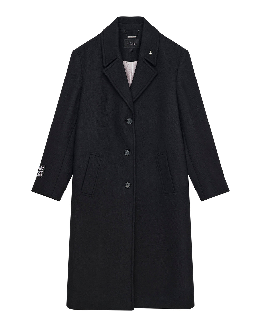 MENS REDEMPTION WOOL COAT BLACK JACKETS