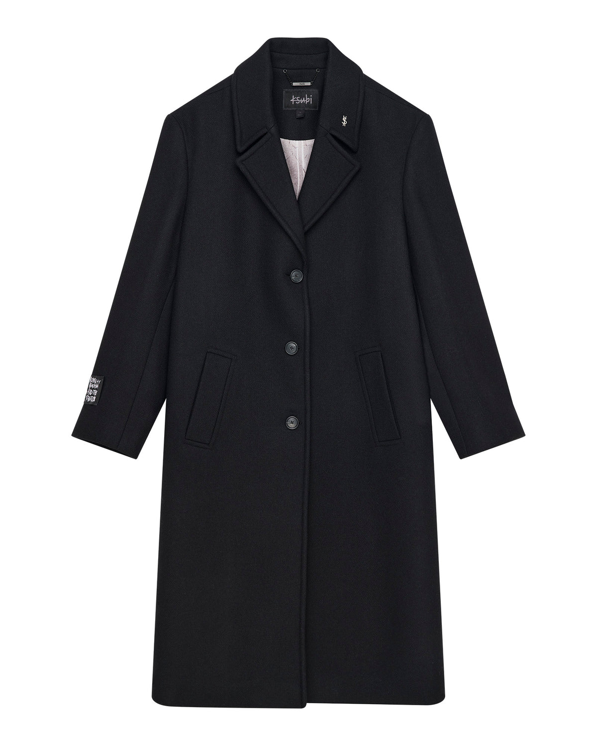MENS REDEMPTION WOOL COAT BLACK JACKETS