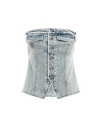 WOMENS RETRO BUSTIER YOUTH FASHION TOPS