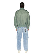 Mens Royalty Bomber Khaki Overdye Relaxed Jackets - Khaki