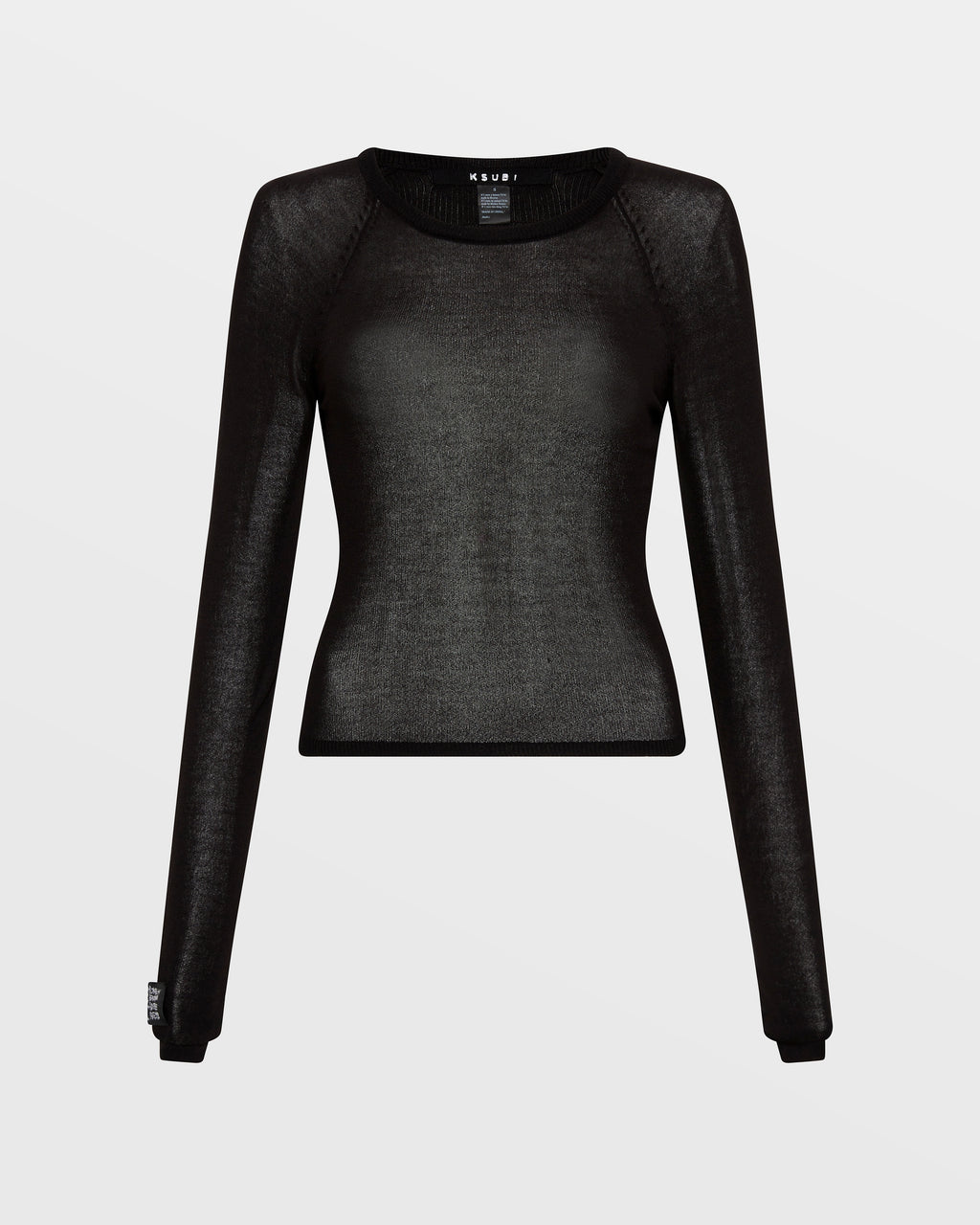 Womens Ultra Knit Top Black Fitted Knitwear - Black