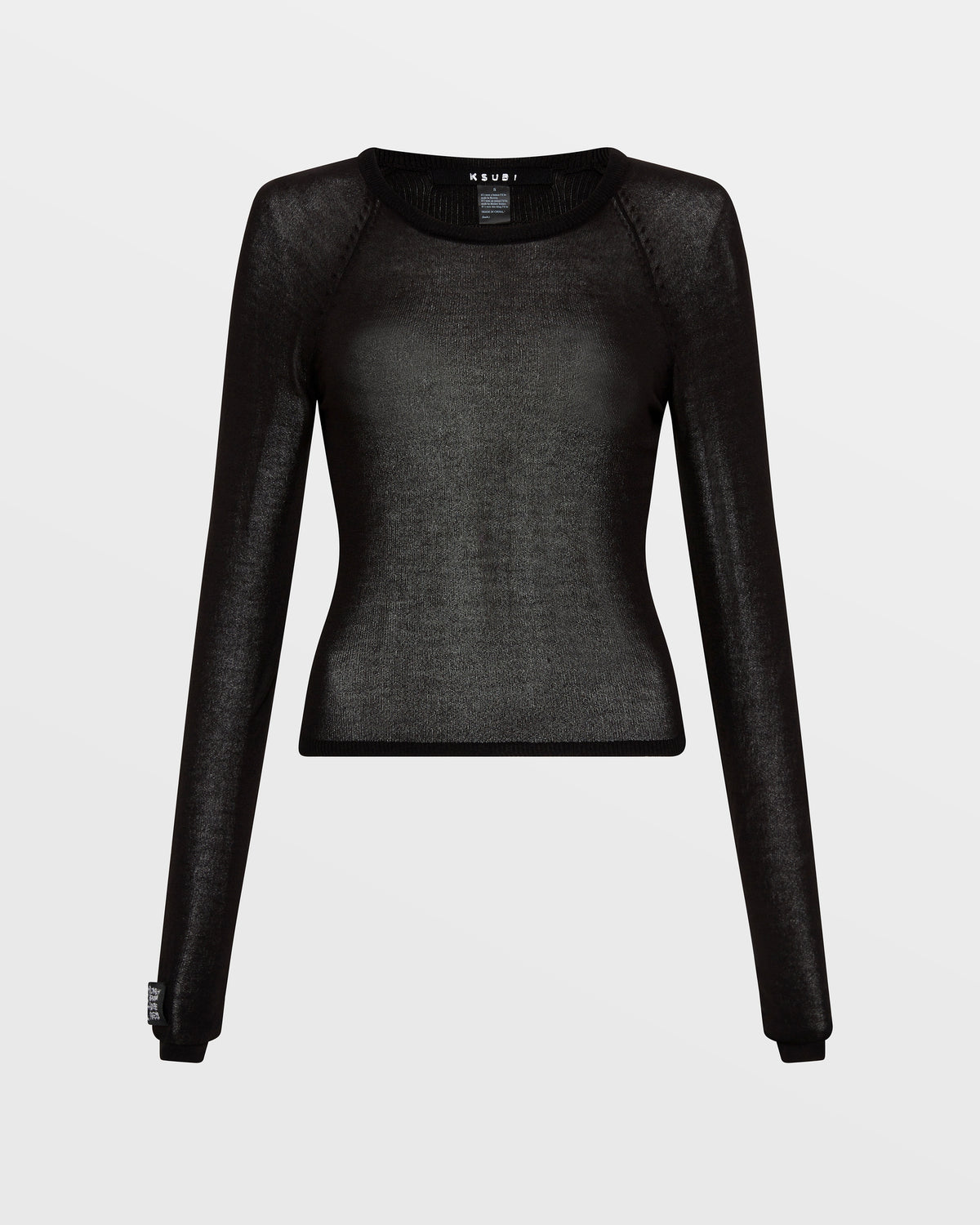 Womens Ultra Knit Top Black Fitted Knitwear - Black