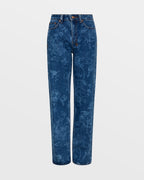 Womens Playback Imprint Straight Denim Jeans - Denim