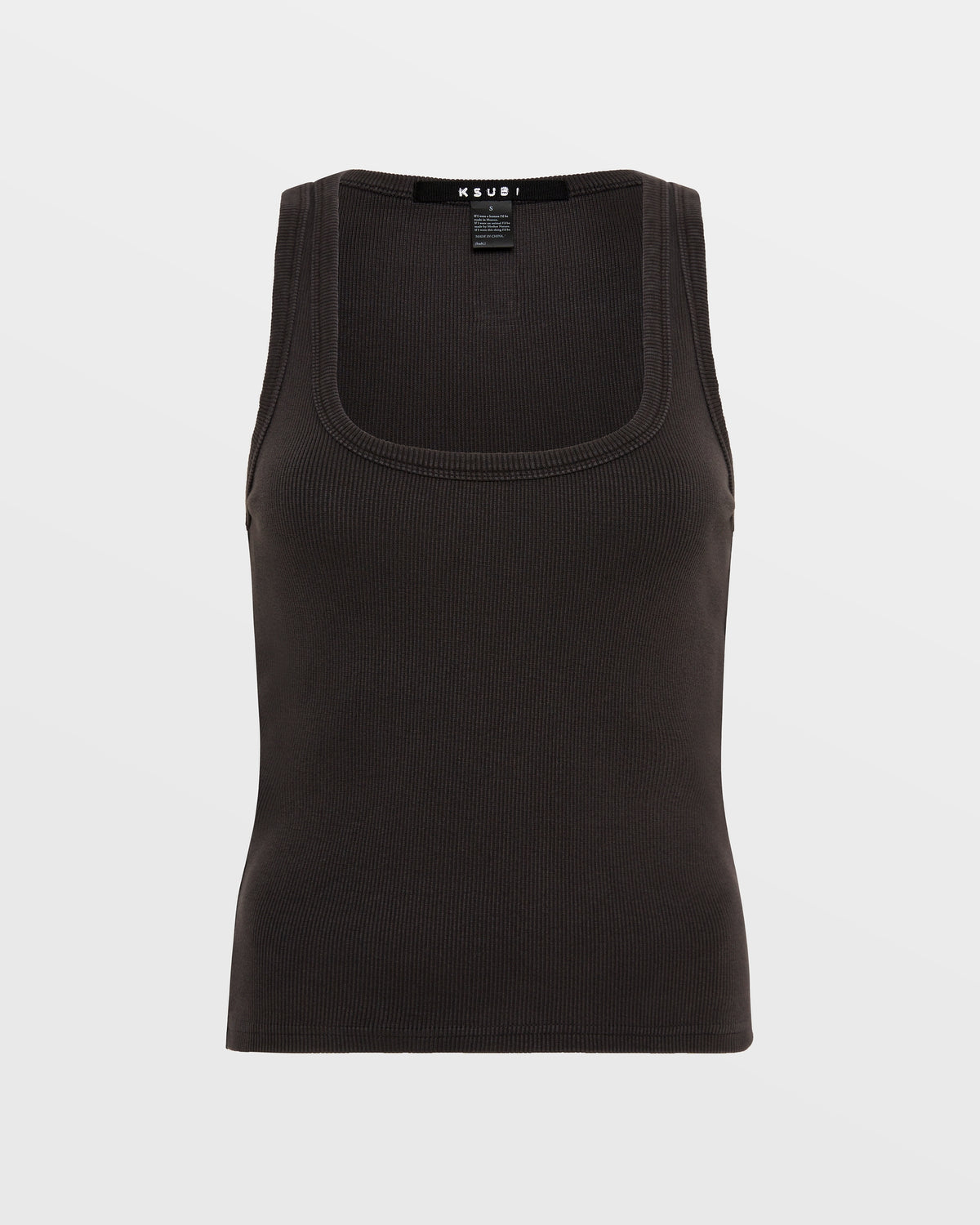WOMENS 3X4 ORIGIN TANK WASHED BLACK TEES