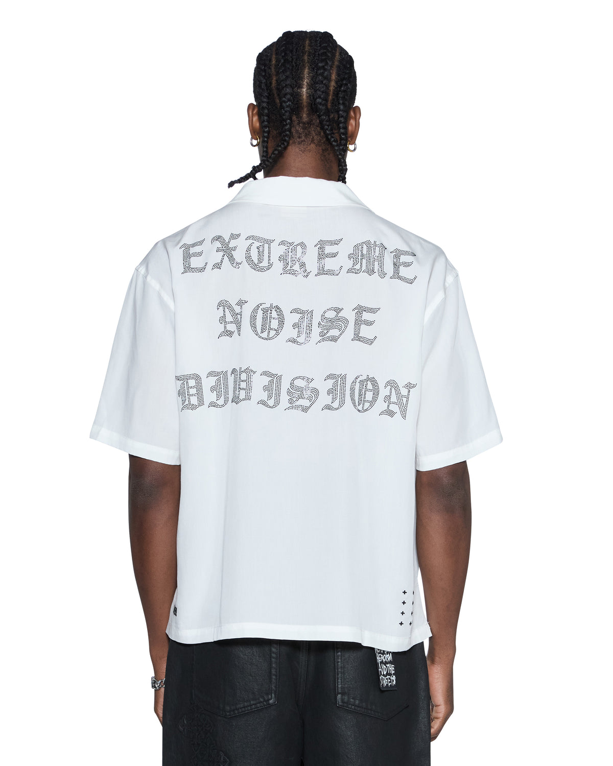 Mens End Diner Ss Shirt Satin White Regular Shirts - White