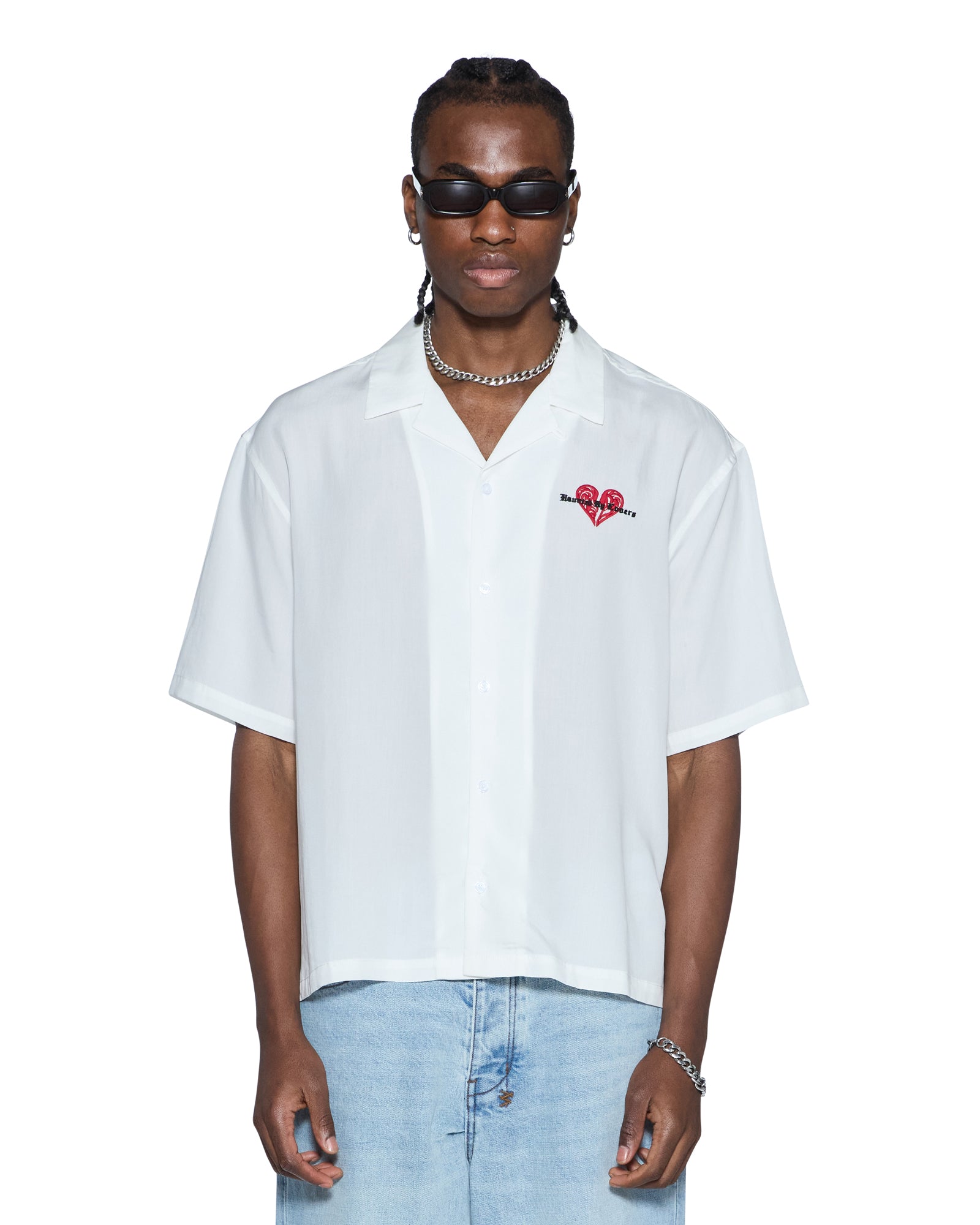 Mens Hbl Diner Ss Shirt Satin White Shirts | Ksubi ++