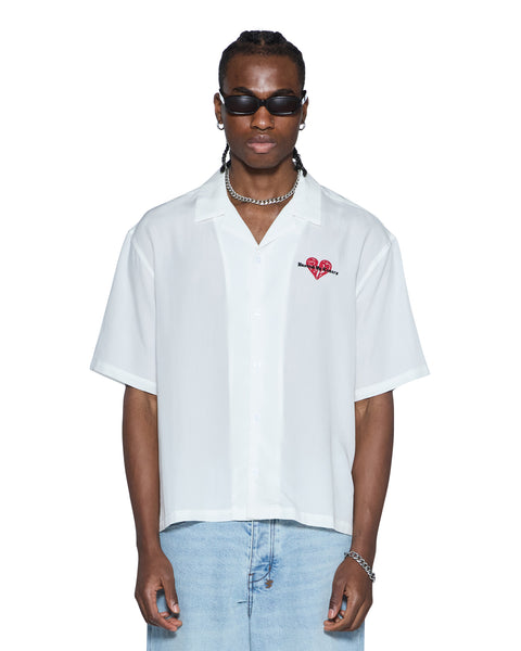 Mens Hbl Diner Ss Shirt Satin White Shirts | Ksubi ++