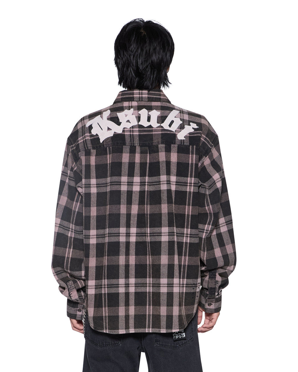 MENS VULTURE FLANNEL LS SHIRT PLUM SHIRTS