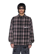MENS VULTURE FLANNEL LS SHIRT PLUM SHIRTS