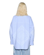 Womens Astra Ls Shirt Bandana Oversized Shirts - Blue