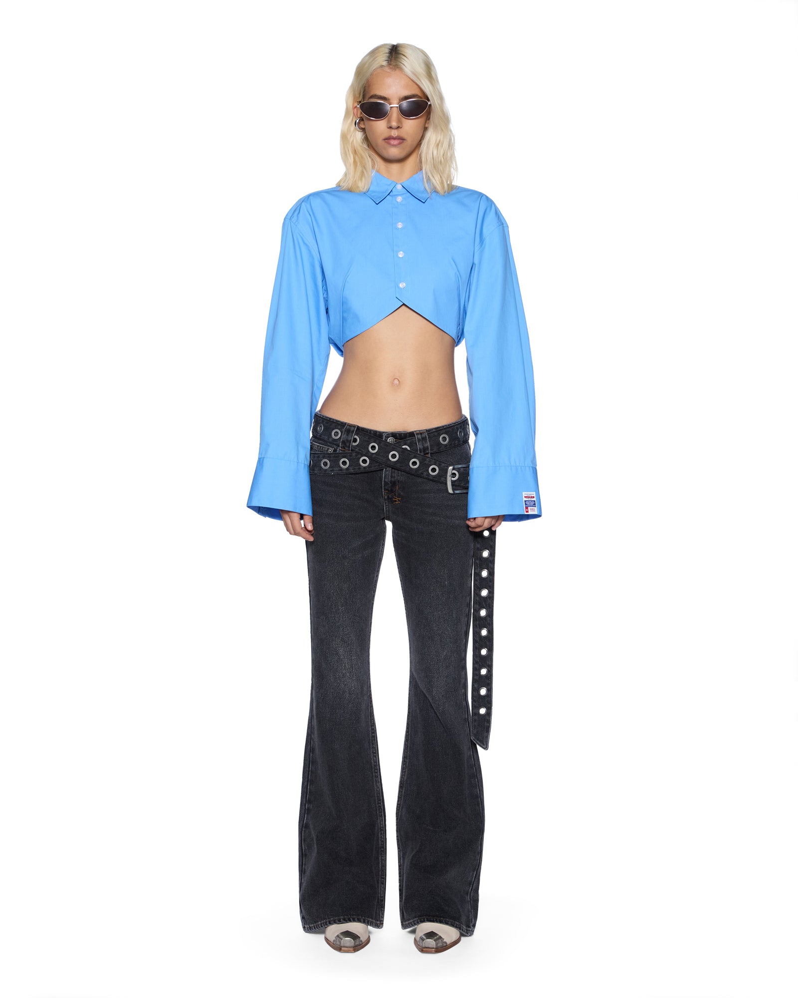Womens Barker Ls Shirt Azure Shirts | Ksubi ++