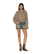 WOMENS ASTRA LS SHIRT TAN PLAID SHIRTS