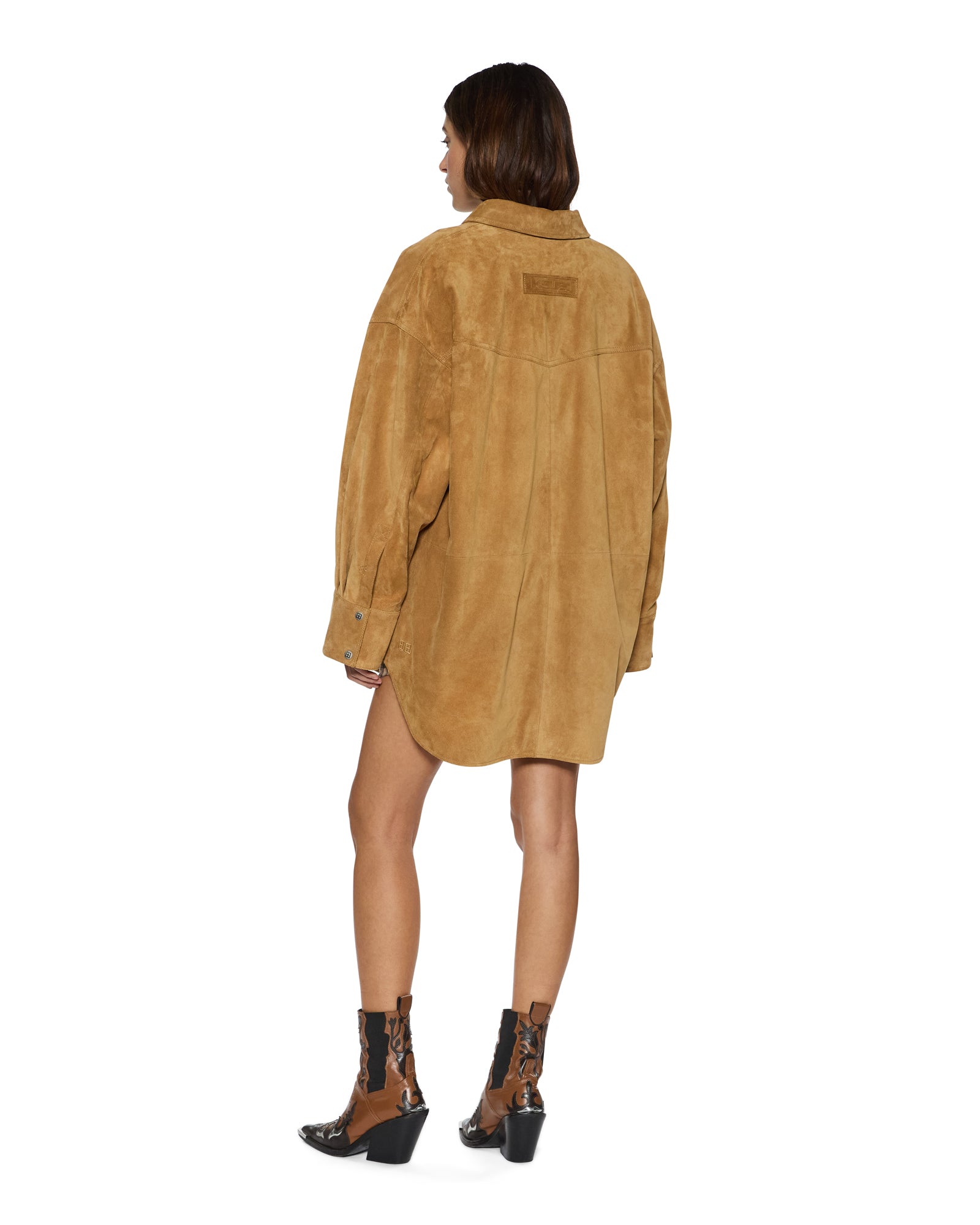 WOMENS  ASTRA RIDER LS SHIRT TAN OVERSIZED SHIRTS