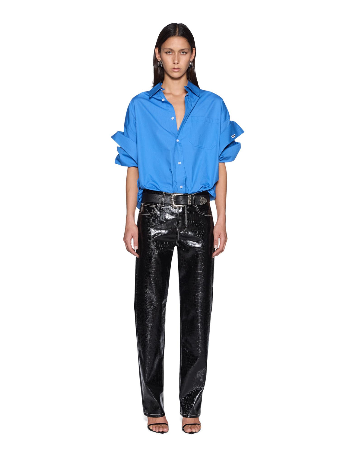 Womens Astra Shirt Bright Blue Oversized Shirts - Blue