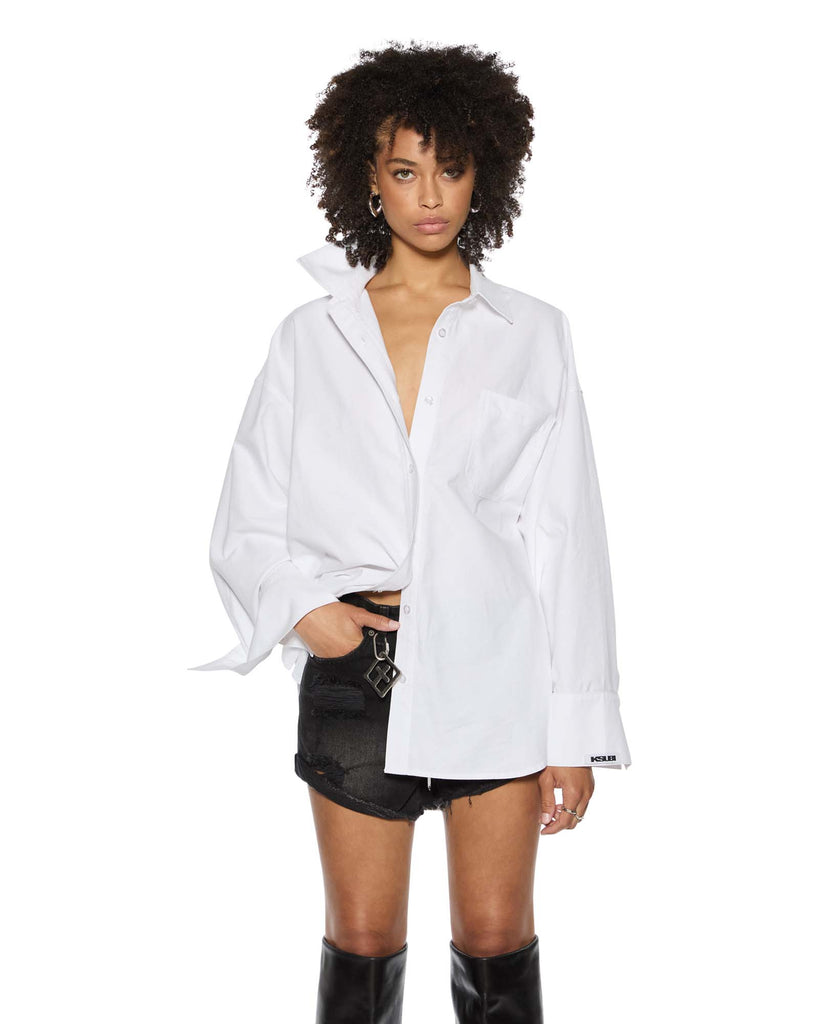 Buy ASTRA LS SHIRT WHITE OXFORD | Ksubi ++