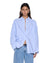 WOMENS  ASTRA LS SHIRT BLUE OXFORD OVERSIZED SHIRTS