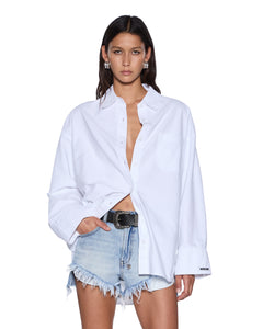 Womens Astra Ls Shirt White Oxford Shirts | Ksubi ++