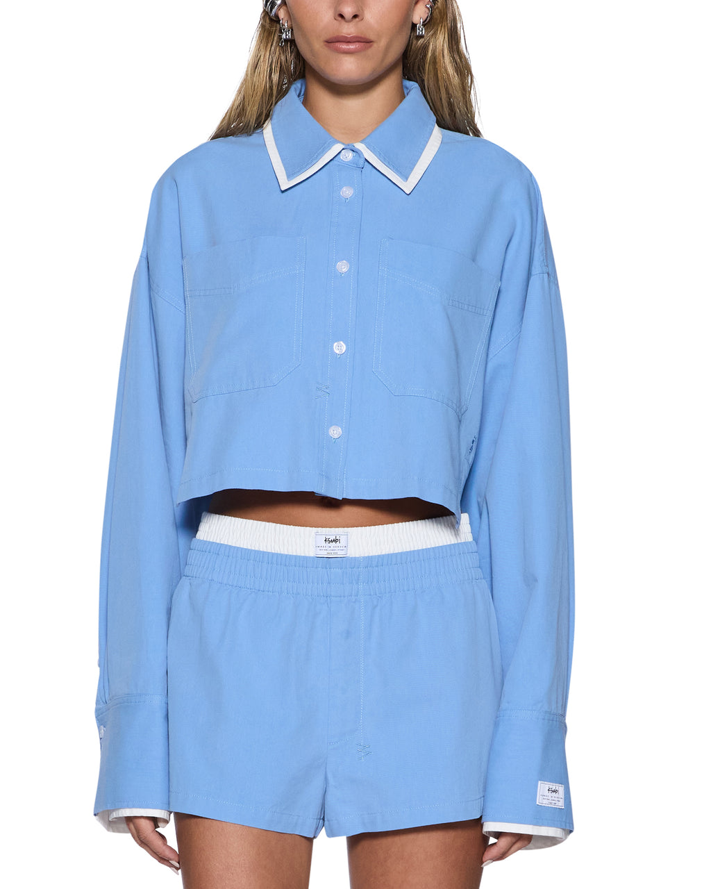 WOMENS BALTER LS SHIRT BRIGHT BLUE/WHITE SHIRTS