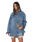 WOMENS BOLT OVERSIZED LS SHIRT SWEPT SHIRTS