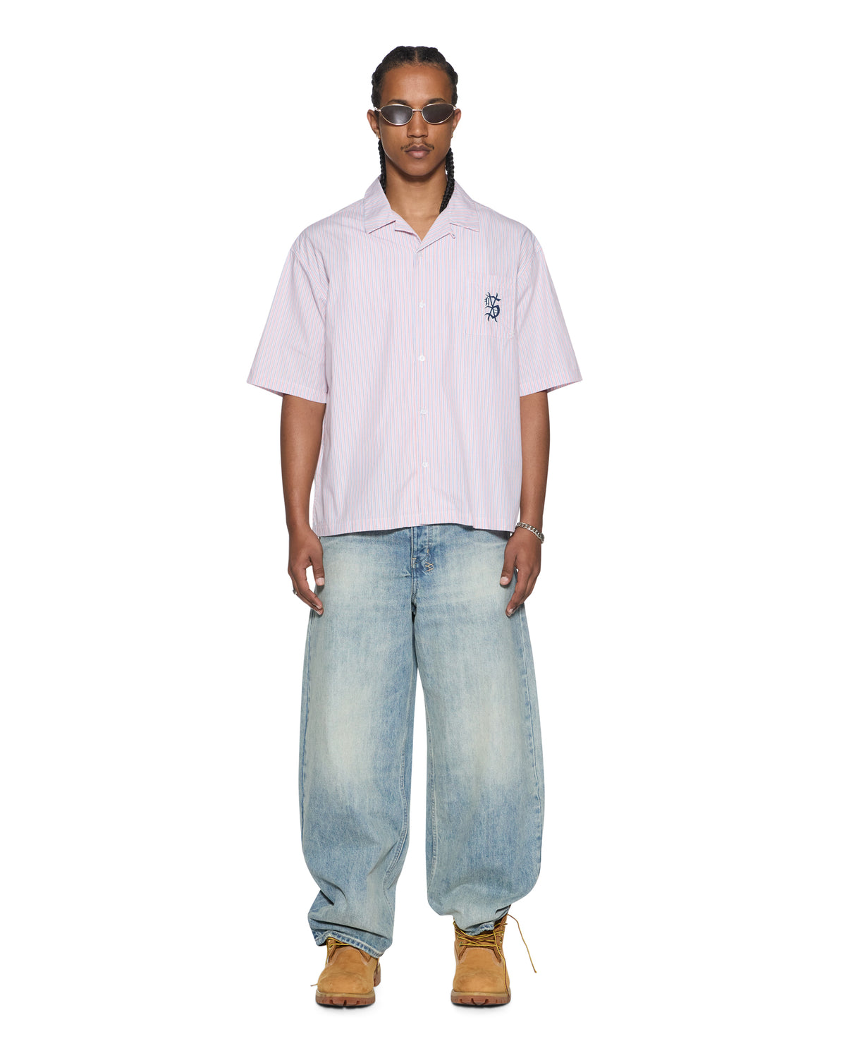 MENS EFFECT DINER SS SHIRT QUARTZ STRIPE SHIRTS