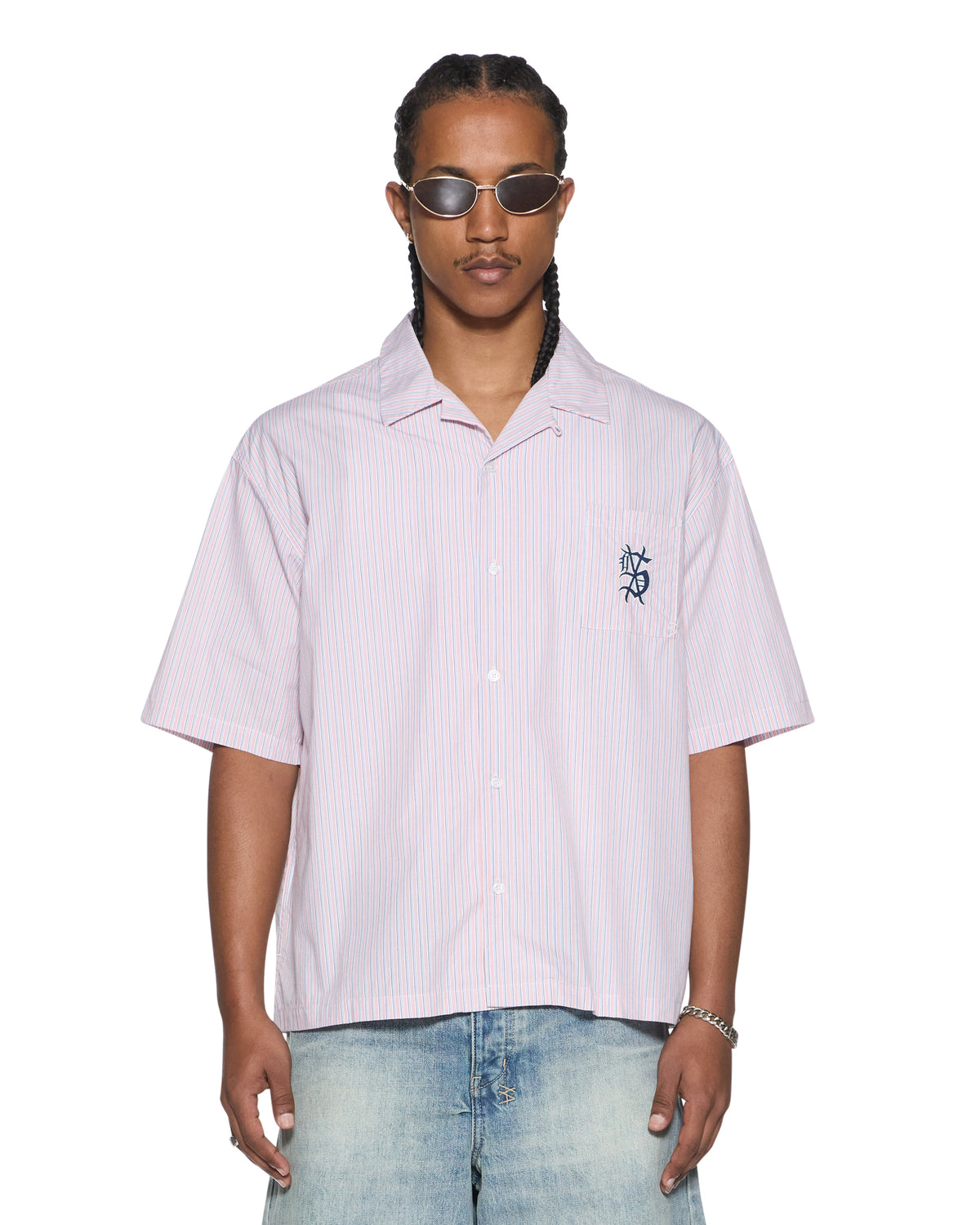 MENS EFFECT DINER SS SHIRT QUARTZ STRIPE SHIRTS