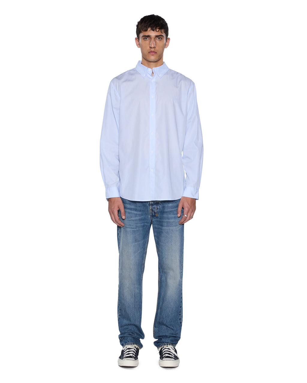 Mens Kade Ls Shirt Pin Blue Shirts - Multi Colour