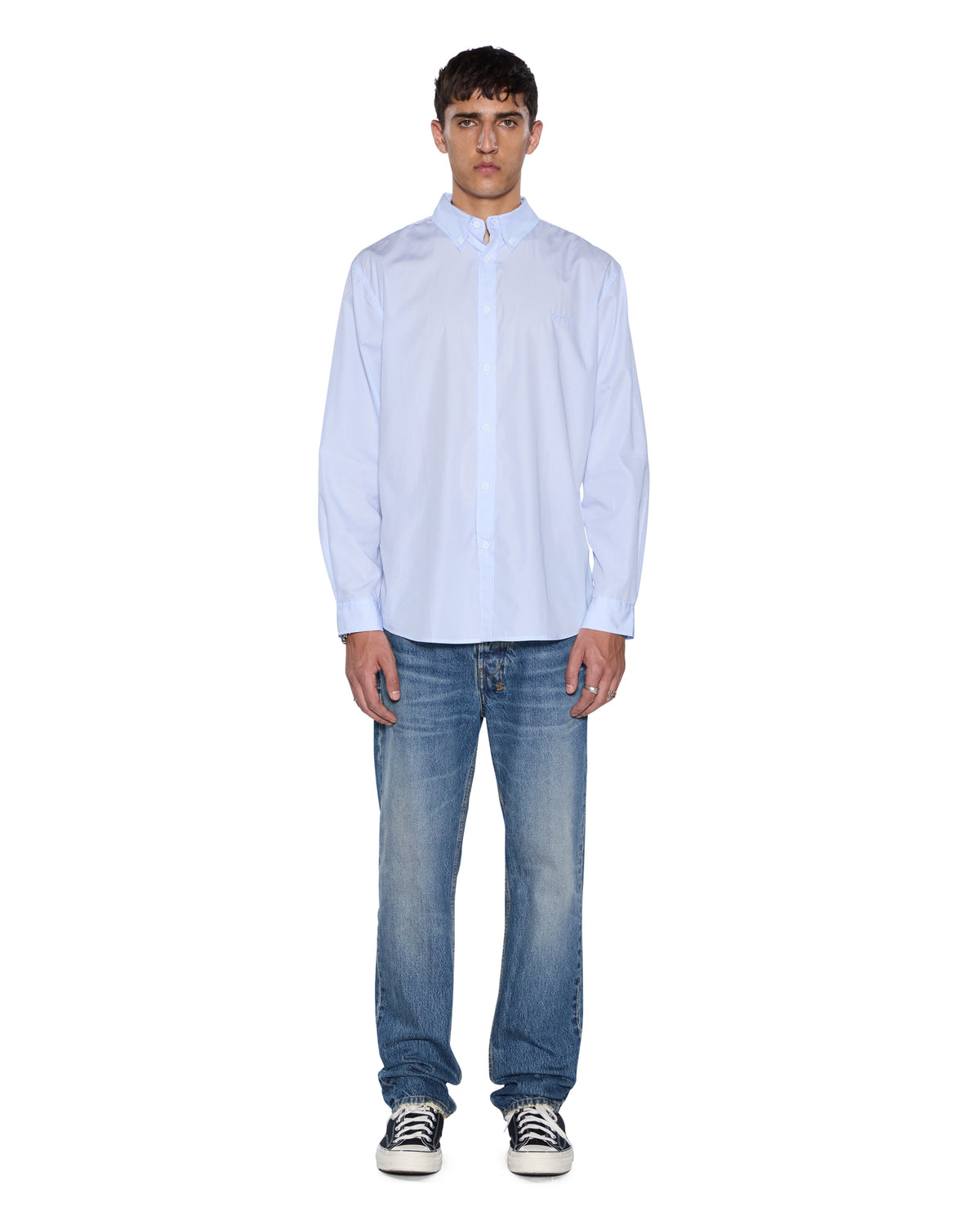 Mens Kade Ls Shirt Pin Blue Shirts - Multi Colour