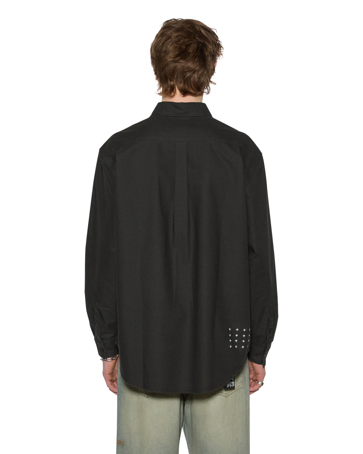 MENS KSIGNATURE BUTTON DOWN LS SHIRT BLACK SHIRTS